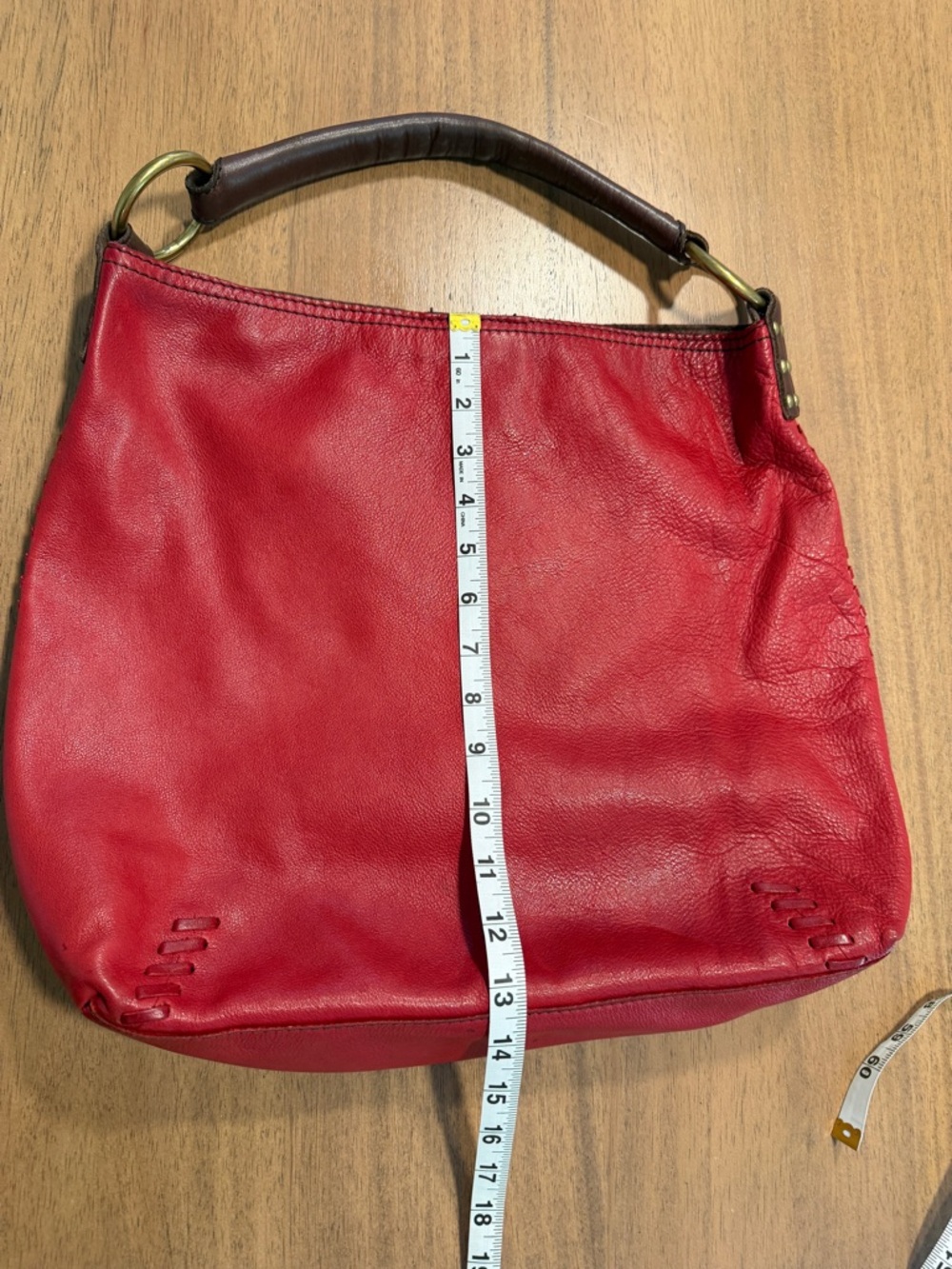 Lucky brand - Whipstitch Red hobo purse - Picture 7 of 16